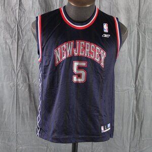 New Jersey Nets Jersey (Retro) - Jason Kidd # 5 by Reebok - Youth Large